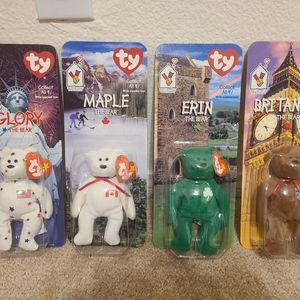 SET OF ALL 4 RONALD McDONALD HOUSE CHARITIES BEARS -TY BEANIE BABIES (OBO!)